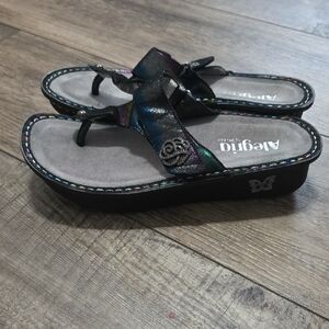 Alegria Carina Leather Thong Sandals